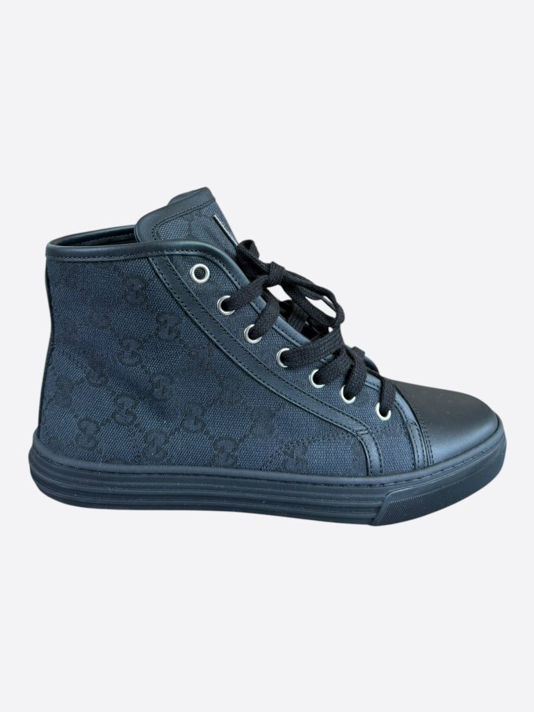 Gucci Black Gg Monogram Women's High Top Sneaker